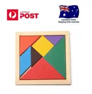 Wooden IQ Game Jigsaw Intelligent Tangram Brain Teaser Puzzle Baby Kid Toy