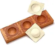 Yaoxianwu Ravioli Mold - Handmade Ravioli Mould Tablet Pasta Maker Fresh Pasta Wooden Gnocchi Board Garganelli Gnocchi Kitchen Gift Ideas, Braid Pattern