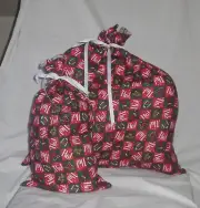 Christmas Patchwork Design Homemade Fabric Gift Bag
