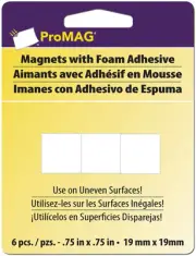 ProMag Square Magnets W/Foam Adhesive 6/Pkg-.75" 12331