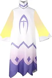 [MENGZHAI] Hazbin Hotel Adam Cosplay Costume, Adult Angel Adam Cosplay Dress Yellow Halloween Outfits