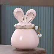 Rabbit Funeral Hurne Ceramics Pet Ashes Cat Pet Urn Personalized Urn for Pets Animal Funeral Urnas for Human Ashes Dog Memorial red 1 pink 2