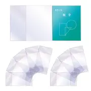 Transparent Book Cover B5 10 Pieces Textbook Cover Waterproof Clear Book Cover