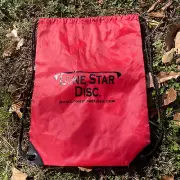 Lone Star Disc Drawstring Bag PDGA Backpack LSD Red Black Luggage Travel Golf
