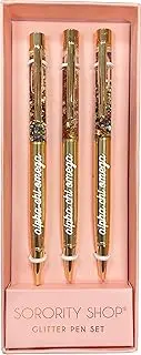 Alpha Chi Omega Sorority Glitter Pen Set