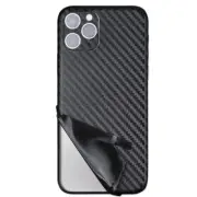 New Black Carbon Fiber Skins Film Wrap Phone Back Paste Sticker For iPhone 12Pro