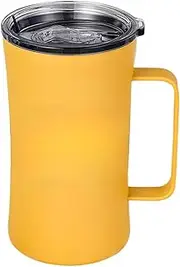 Small Tumbler with Handle | Leakproof Bottle with Lid | 600ml Multifunctional Splash-Proof Tumbler for Hiking, Workplace, Camping, Travel