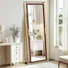 Full Length Floor Mirror Angle Adjustable Free Standing Wall Mounted with Stand