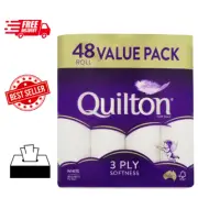Quilton 3-Ply Toilet paper 48 value Pack (1 x 48 Rolls) extra soft and absorbant