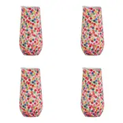 4x Annabel Trends 175ml S/S Sparkling Flute Drink Cup Double Walled Confetti