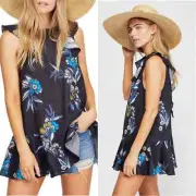 FREE PEOPLE Summer In Tulum Floral Tunic S