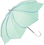 ビコーズ(because) Because B-936845 Long Umbrella, PU Bi-Color Piping, Green