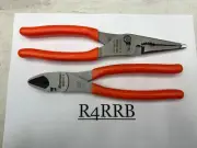 Snap-on Tools USA NEW 2pc ORANGE Soft Grip Plier & Cutter Lot Set 388ACF LN47ACF