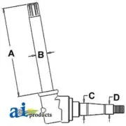 Compatible With John Deere SPINDLE AA5789R 720 (W/ FACTORY WIDE FRONTS ONLY.), 7