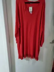 AUTOGRAPH - Womens Plus Size Xl Jumper Tunic Fringed Knitwear Long