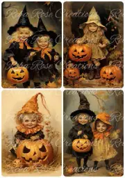 Reba Rose Creations, Rice Paper for Decoupage, Mixed Media, Halloween, Trick or