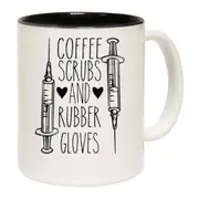Coffee Scrubs And Rubber Gloves Mug Cup