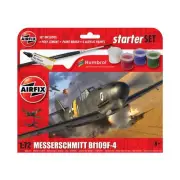 Airfix WWII Automobile Model 1:72 Starter Set - Messerschmitt Bf109F-4 New