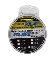 Premium POLAR 30lb 100yds Multi-Strand Braided Tip-Up Ice Fishing Line • Black