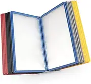 Multi-Layer Folder Portfolio Folder a4, Wall Reference Organizer - Small Desktop Reference System, File Organizer for Desk, 20 Double-Sided Display Pockets, Letter-Size, for Office/School Display and