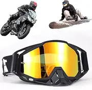 Motocross Goggles Windproof Dustproof Motocross Goggles Ski Goggles Dirt Bike Cross Goggles Anti Fog UV Ski Goggles Off Road Racing Driving Glasses for Cycling Cross Country Racing ATV UTV Black White