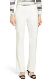 Anne Klein 163945 Women's Flare Leg White High Waisted Pants Size 8