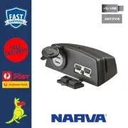Narva Twin USB Socket and 50A Anderson Plug Surface Mount with Covers