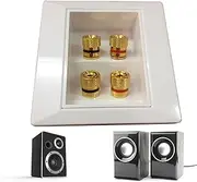 Speaker Wire Wall Plate,Speaker Jack Plate | Home Audio Accessories Wall Outlet Banana Binding Posts, Home Theater Wall Plate, Audio Wall Plates for Speaker Wire