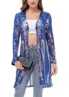 Women's Sparkly Sequin Cardigan Long Sleeve Open Front Glitter Kimono