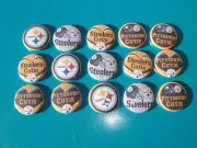 Steelers Pittsburgh flat back buttons or pin badge cabochons embellish magnets