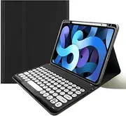 Keyboard Case for iPad 9th / 8th / 7th Generation 10.2 Inch, iPad Air 3 10.5"(3rd Gen)/iPad Pro 10.5" Magnetically Detachable Wireless Bluetooth Keyboard Soft Cover with Pencil Holder (Black)