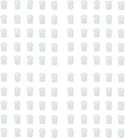 BVMAG 100 Pack Replacement Mushroom Earbud Ear Tips for Baofeng Motorola Kenwood Cobra Two Way Radio Transparent Acoustic Tube Earpieces
