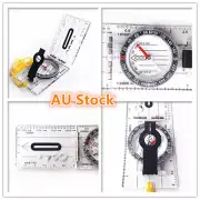Baseplate Pocket Compass Military Orienteering Hiking Camping Maps Lensatic Army