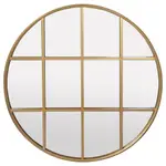 [Florabelle Living] Amelia Gold Rimmed Round Paned Mirror D120cm