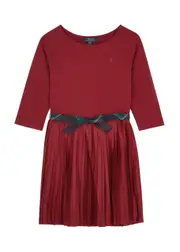 Polo Ralph Lauren Kids Bow-embellished Stretch-cotton Dress (8-10 Years) - Red - M (8 Years) M (8 years)