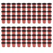 100Pcs × Plastic Plant Flower Pots Nursery Seedlings Pot Plant Container 13*11*9