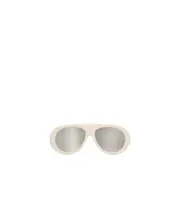 Aviator S300 Sunglasses in Acetate with Mirror Lenses One size ivory