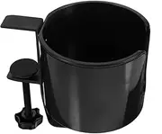 WESIEVYA Desk Cup Holder with Clamp Cup Storage Rack Headphone Hanger for Home Office Easy Installation Space Saving Tabletop Supplies