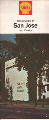 1964 Shell Road Map: San Jose and Vicinity NOS