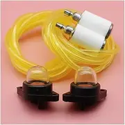2 Feet Fuel Line Hose Fuel Filter Snap in Primer Bulb Kit for Trimmer Brush Cutter Chainsaw Parts