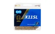 KMC X11SL Ti-N Gold 11 Speed Chain, 1/2 x 11/128, 118L, 242 g, Missing Link