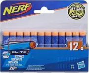 OFFICIAL NERF N-Strike Elite 12 Dart Refill Pack Up to 85Ft / 26m Blue Orange