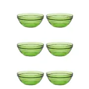 6PK Duralex Gigonge 17cm/970ml Stackable Glass Bowl - Green