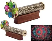 ROORKEE INSTRUMENTS (INDIA) A NAUTICAL REPRODUCTION HOUSE RII Handmade Gaint Trigon Flower Brass Kaleidoscope Discover The Stunning Visuals Include Hardwood Base-A Great Gift for Collector