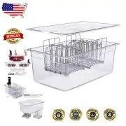 Professional 26 Quart Sous Vide Container and Racks Kit for Even Cooking