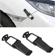 Car Bumper Hook Lock Clips, 2 Pack Universal Toggle Clamp Quick Release Fasteners, Carbon Fiber Security Hook Lock Clips Accessories for Car Truck Bumper, Fender, Trunk, Hatch Lids
