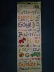 K&company Rub Ons Small Wonders Boy Words