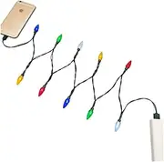 WIND Christmas Light Phone Charger Cord USB and Bulb Charging Cable 50inch 10led Multicolor Lightning Connector Compatible with Phone 6 7 8 X XR XS 11 Pro Max & iPad