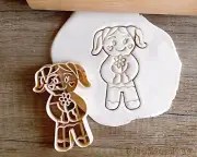 Cookie Woman With Flower Tree Winter Snow Christmas Cookie Cutter