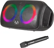 Wave Audio Shuffle Party Portable Speaker with Wireless Microphone